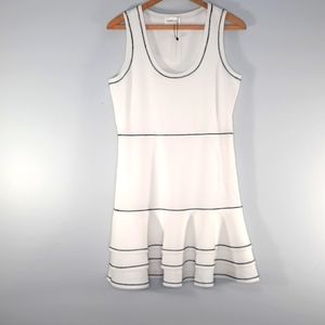 NWT SUGAR + LIPS  WHITE WITH BLACK THREADING SZ M